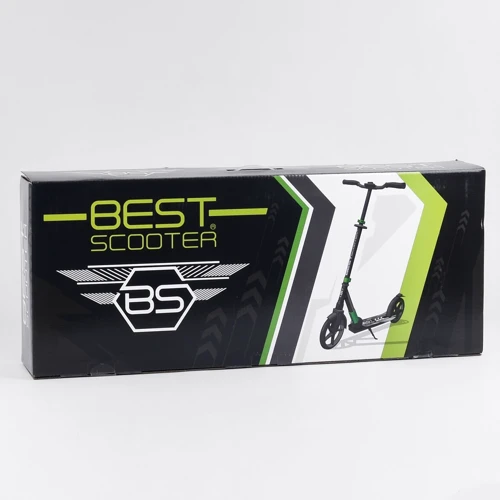 Самокат алюминиевый Best Scooter с PU колесами, и 1 передним амортизатором Black/Pink (99632): Количество колес 2