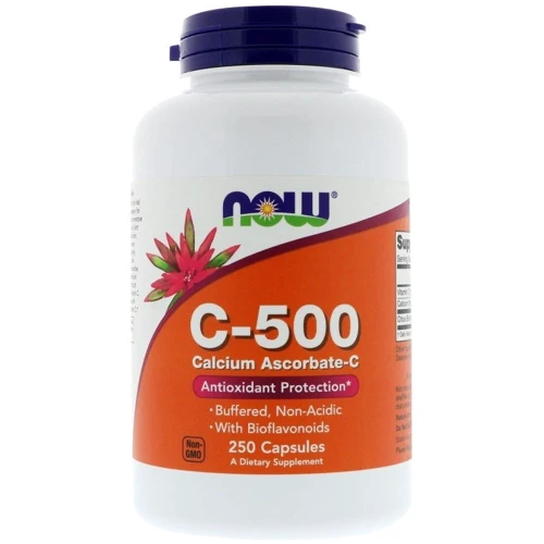 NOW Foods Vitamin C-500 Calcium Ascorbate Capsules 250 caps