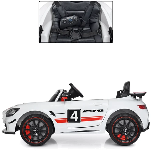 Детский электромобиль Bambi Racer Mercedes AMG, белый (M 4050EBLR-1): Вид автомобиль