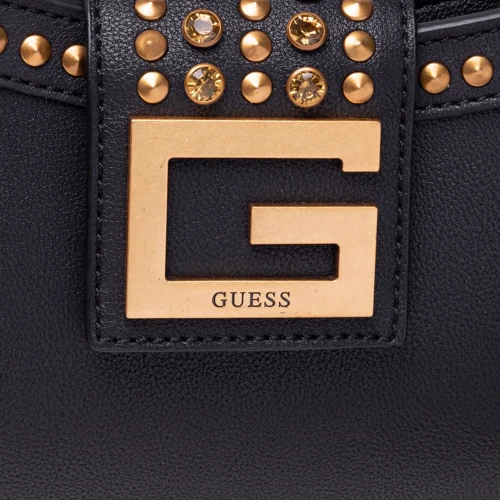 Женская сумка через плечо Guess Bling Top Zip Shoulder Bag черная (HWVB7984180-BLA): Пол Женский