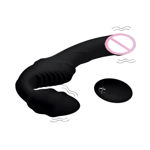 Безремневой страпон с вибрацией U-Strap - Pro Rider 9X Strapless Strap On