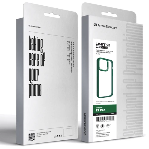 Чехол для iPhone ArmorStandart UNIT2 Case Green for iPhone 13 Pro (ARM74799): Тип чехла накладка на заднюю часть