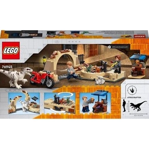 Конструктор LEGO Jurassic World Преследование атроцираптора на мотоцикле (76945): Рекомендуемый возраст 6+
