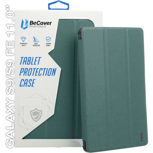 Аксесуар для планшетних ПК BeCover Smart Case Dark Green для Samsung X710 Galaxy Tab S9 / X510/X516B Galaxy Tab S9 FE (710410)