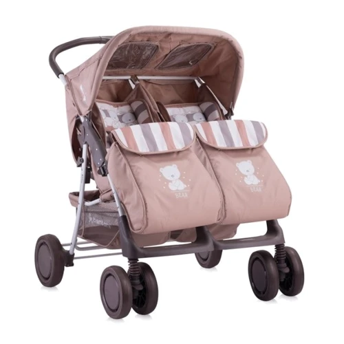 Коляска-трансформер для двійні Bertoni TWIN (beige friends)