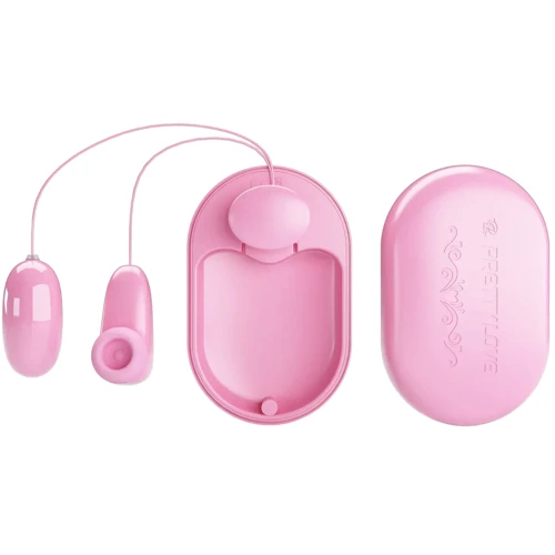 Вакуумный стимулятор с виброяйцом LYBAILE Pretty Love Magic Box Pink (BI-300055)