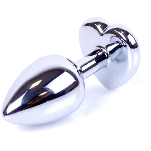 Анальная пробка с кристаллом BOSS of TOYS Boss Series - Jewellery Silver Heart PLUG Dark Blue S, BS6400050