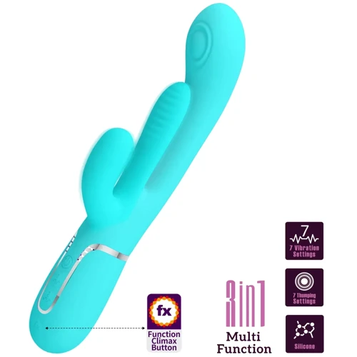 Вибратор 3в1 LYBAILE Pretty Love Shonia Turquoise (BW-500041-1)