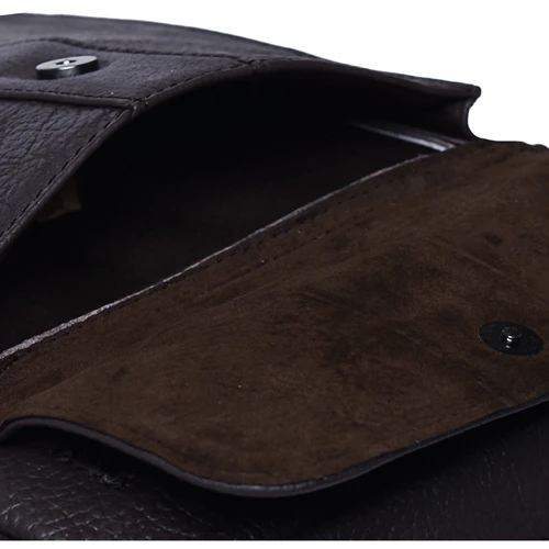 Мужская сумка планшет Borsa Leather коричневая (K18154-brown): Тип ручки Плечевой ремень, Без ручки