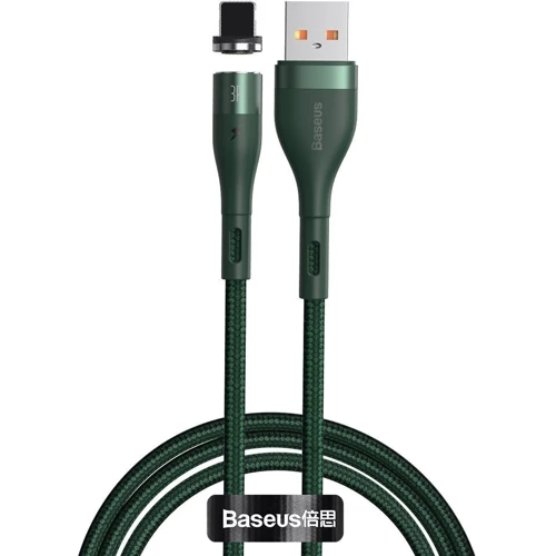Кабель Baseus USB Cable to Lightning Zinc Magnetic Safe Fast 2.4A 1m Green (CALXC-K06)