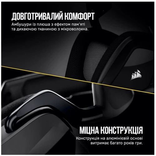 Наушники Corsair Void RGB Elite Wireless Carbon (CA-9011201-EU): Диапазон частот (Гц) 20-30000
