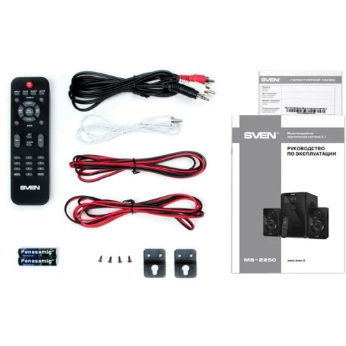 Акустична система SVEN MS-2250 Black: Матеріал корпусу МДФ