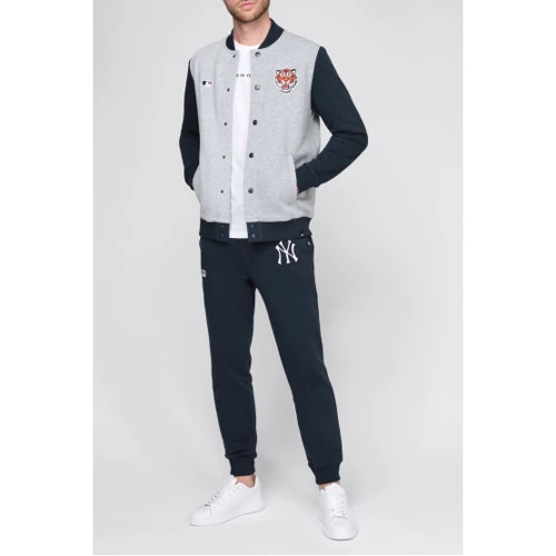 Бомбер 47 Brand MLB Detroit Tigers Track Jacket 546595SE-FS 48 сірий демісезон: Фасон Укороченный