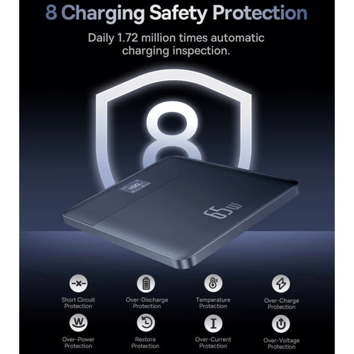 Внешний аккумулятор Baseus Power Bank 12000mAh Blade2 Intelligent Edition 65W Mariana Blue (P10063801323-00)