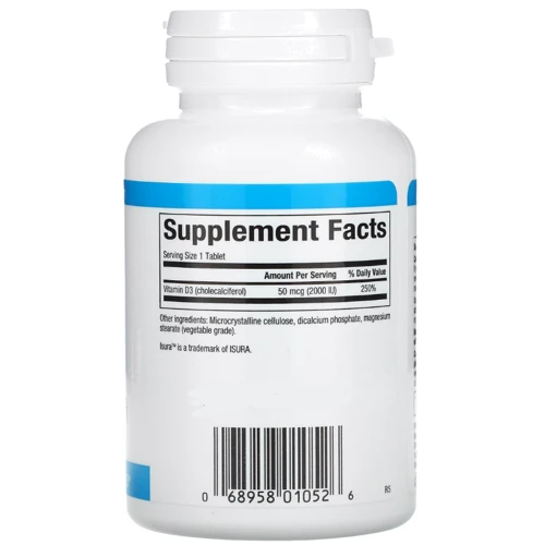 Natural Factors Vitamin D3 Витамин Д3 2000 МЕ 90 таблеток: Тип Витамин D