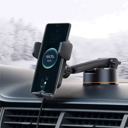 Держатель Baseus Car Holder Wireless Charger Wisdom 15W Black (CGZX000101) фото 12