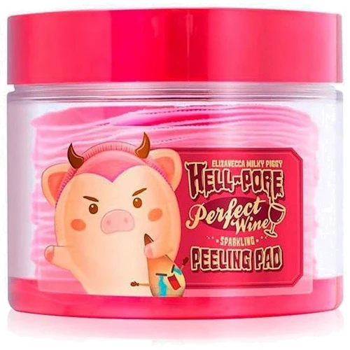 Elizavecca Hell-Pore Perfect Wine Sparkling Peeling Pad Пилинг-пады для лица 200 ml (8809339909754): Пол Для женщин