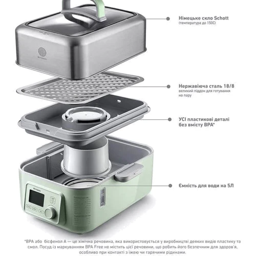 Пароварка Buydeem G564 Cozy Greenish (G564-CG/EU)