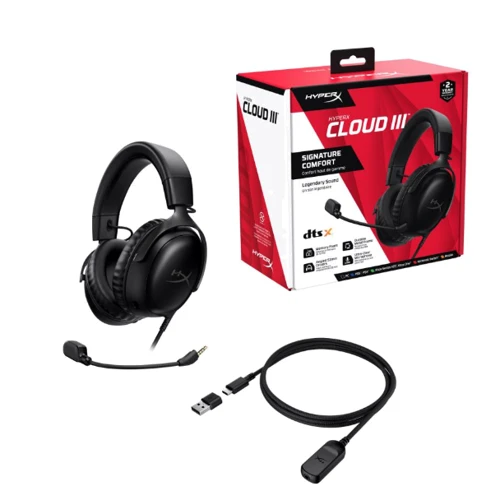 Навушники HyperX Cloud III 3.5mm/USB-A/USB-C Black (727A8AA): Тип випромінювача динамический