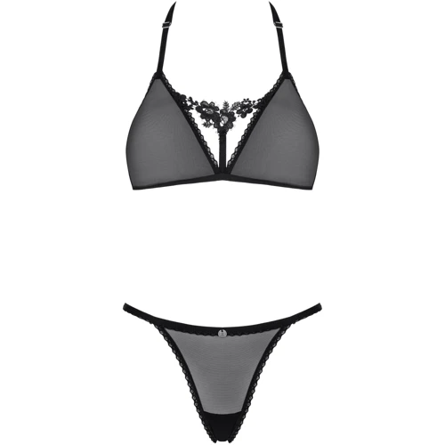 Комплект белья Obsessive Celia Noir set black XL/2XL