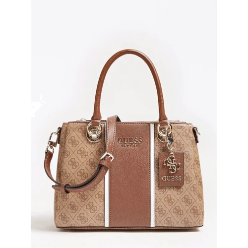 Женская сумка тоут Guess Cathleen 3 Compartment Satchel коричневая (HWSG7737060-BRO)