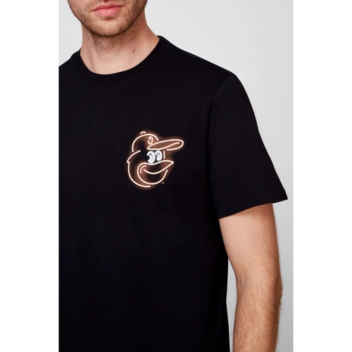 Футболка 47 MLB Baltimore Orioles Afterglo (545523JK-FS) S чорна з принтом: Склад Полиэстер, Хлопок