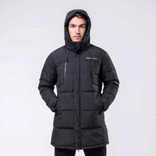 Пуховик Peak FW594171-BLA 48 чорний зима з капюшоном: Тип застібки На блискавці