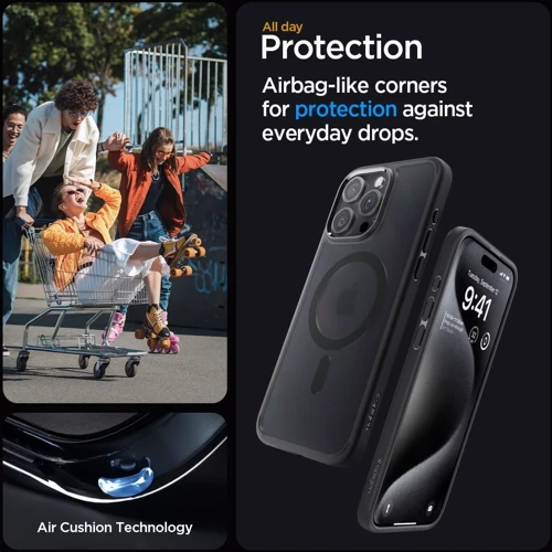 Чехол для iPhone Spigen Ultra Hybrid MagFit Frost Black (ACS06581) for iPhone 15 Pro Max: Тип чехла накладка на заднюю часть