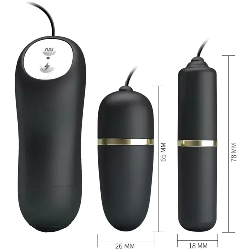 Виброяйцо-электростимулятор Pretty Love Double Vibro-Bullets, BI-014878