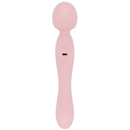 Вібромасажер Good Vibes Only - SIMI Double-Sided Wand Vibrator Soft Silicone - Pink