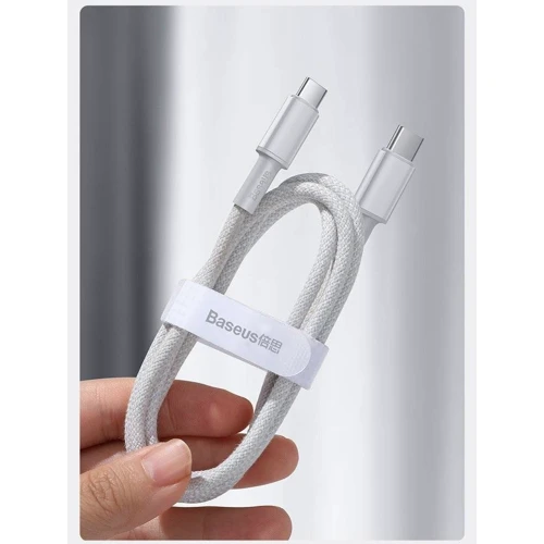Кабель Baseus Cable USB-C to USB-C High Density Braided 100W 2m White (CATGD-A02) фото 15