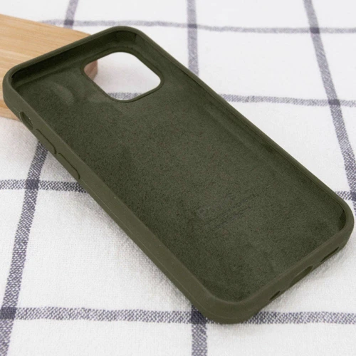 Чехол для iPhone Mobile Case Silicone Case Full Protective Dark Olive for iPhone 13 Pro Max: Цвет зеленый