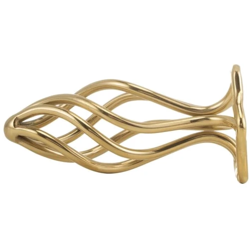 Анальная пробка LOCKINK Sevanda Hollow Spiral Golden Metal Anal Plug - S size