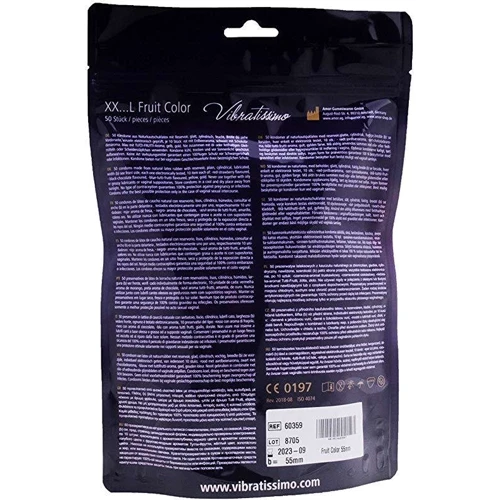 Презервативы Amor Vibratissimo XX... L Fruit Color, 55 мм, 50 шт.