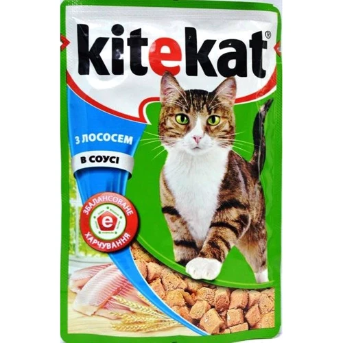 Влажный корм для котов Kitekat с лососем в соусе 100г (5900951251702)