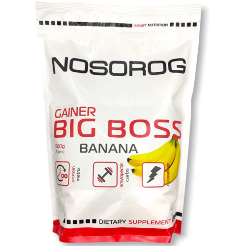 Гейнер Nosorog Nutrition Big Boss Gainer 1500 g / 15 servings / Banana