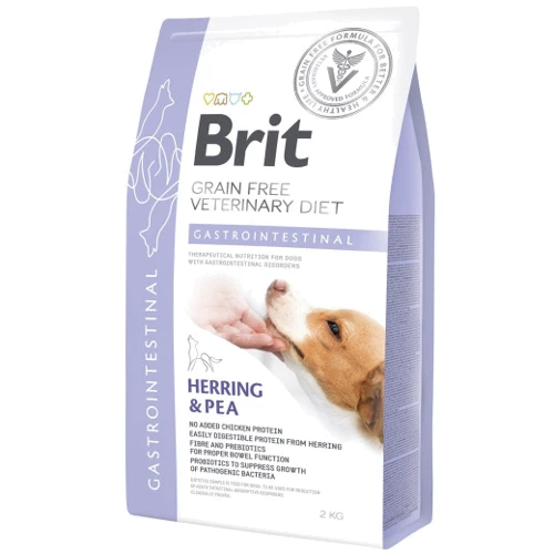 Сухой корм Brit Veterinary Diet Dog Gastrointestinal для собак при заболеваниях желудочно-кишечного тракта с селедкой, лососем, горохом 2 кг (8595602528141)