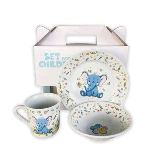 Набор детской посуды Галерея стекла и фарфора Слоник 3 пр. (76000271): Тип Набор