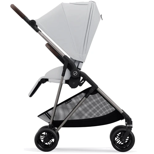 Прогулянкова коляска Cybex Melio Fog Grey з бампером (524000043): Ширина шасі 49 см