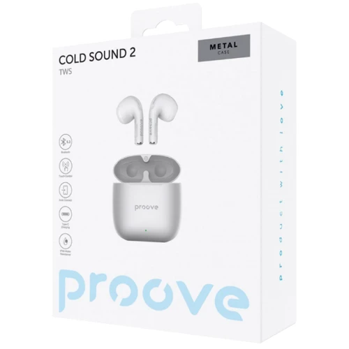 Наушники Proove Cold Sound 2 TWS Silver/White: Тип конструкции вкладыши
