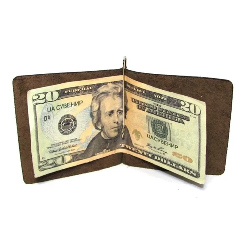 Чоловік затиск для грошей DNK Leather коричневий (DNK Зажим пружина-H col.F): Стать Чоловік