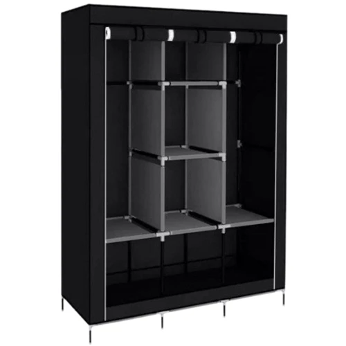 Шкаф Stenson тканевый раскладной 130х45х175 см черный (R93320 black)