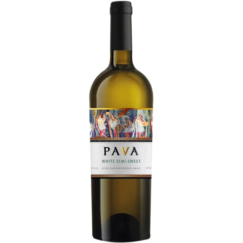 Вино PAVA, біле напівсолодке, 0.75л 9.5-13% (DIS4820188110904)