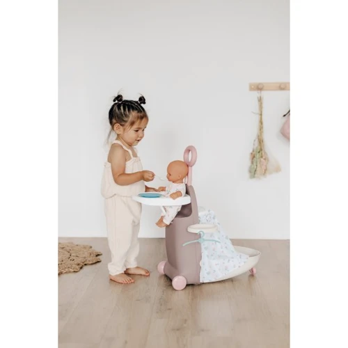 Ігровий набір Smoby Toys Baby Nurse Розкладна валіза 3 в 1 Сіро-рожева (220374) фото 3