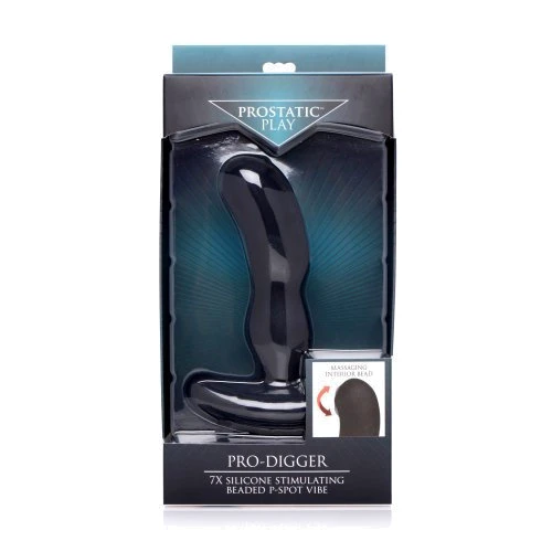 Массажер простаты Prostatic Play Pro-Digger 7X Silicone Stimulating Beaded P-Spot Vibe