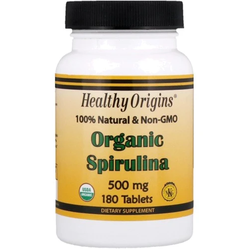 Healthy Origins Organic Spirulina 500 mg Спирулина органическая 180 таблеток