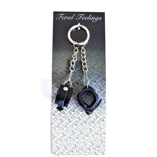 Брелок Наручники с пряжкой Черный