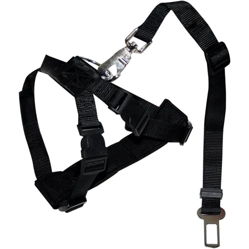 Шлея для безопасности собак в автомобиле Croci Safety Belt кроме Volvo и Ford размер M 50-80 см черная (C5001291)