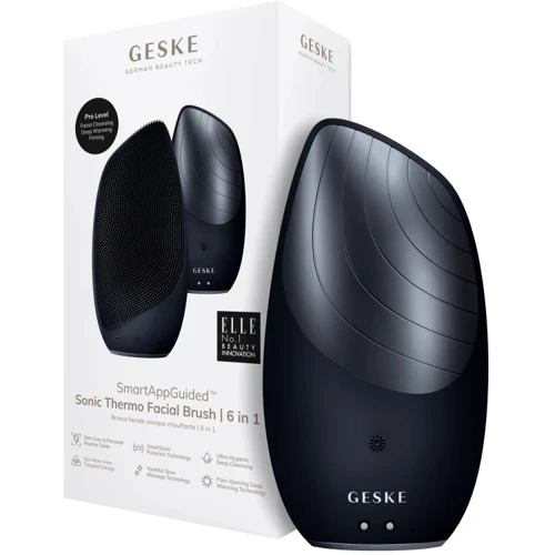 Електронна звукова термощітка для обличчя GESKE Sonic Thermo Facial Brush 6в1 black