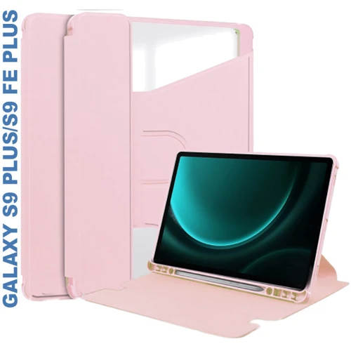 Аксесуар для планшетних ПК BeCover Case Rotatable Pink для Samsung X810 Galaxy Tab S9 Plus / S9 FE Plus SM-X610/SM-X616B (710402)